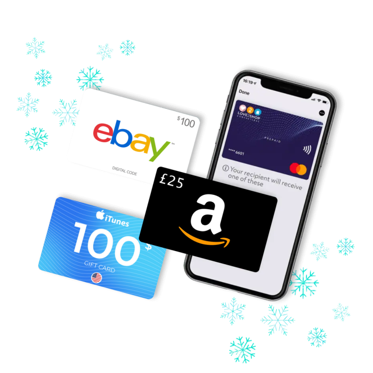 Gift Cards with Snowflakes